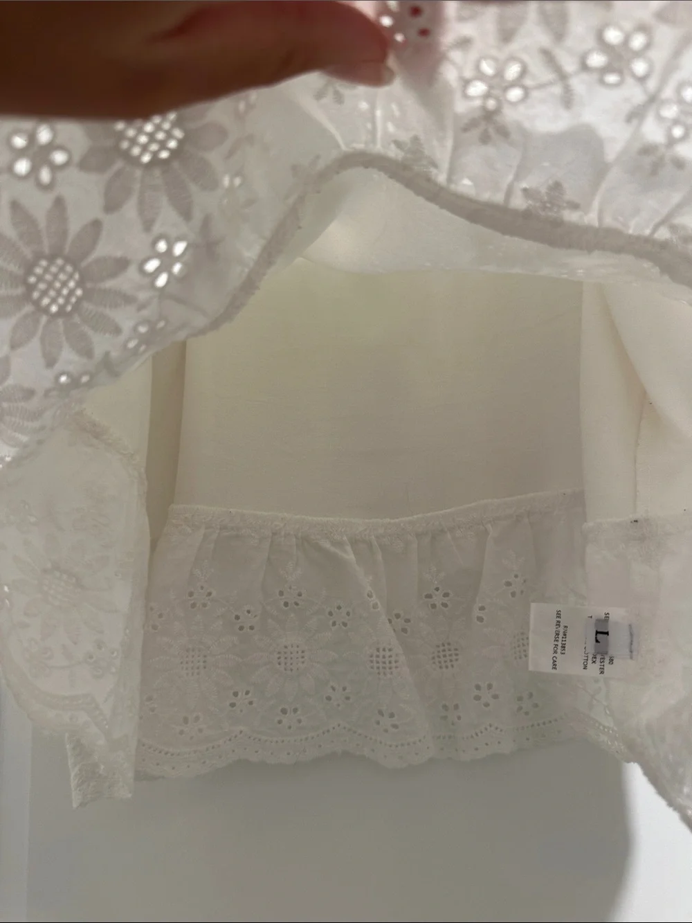 Anna Rae Eyelet Ruffle Cami Top - Picture 4 of 5